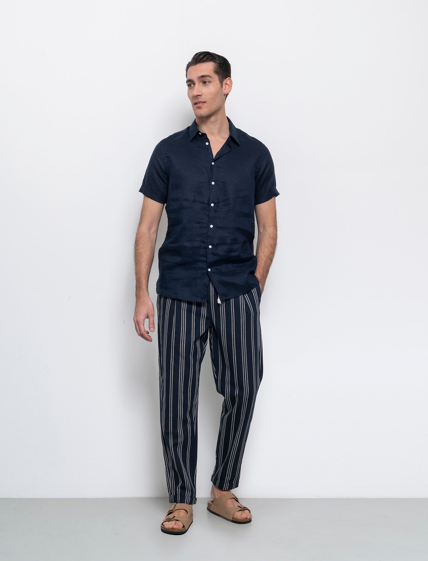 Pantaloni jogger a righe da uomo - Blu