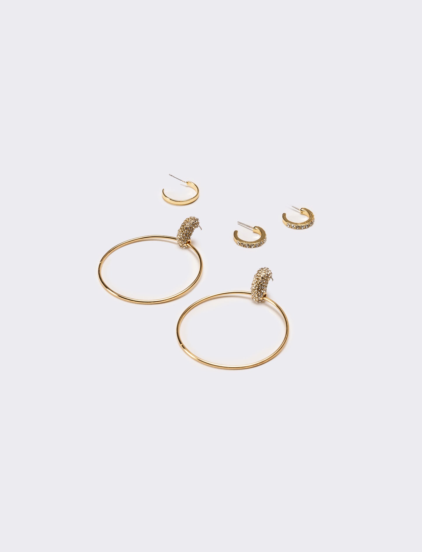 Orecchini donna card 3 paia cerchi - Oro