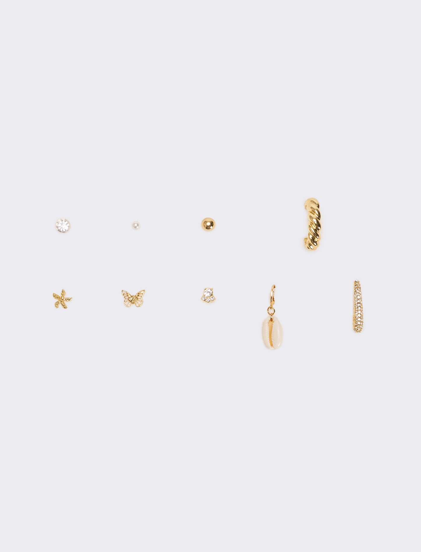 Orecchini donna card mix con strass - Oro