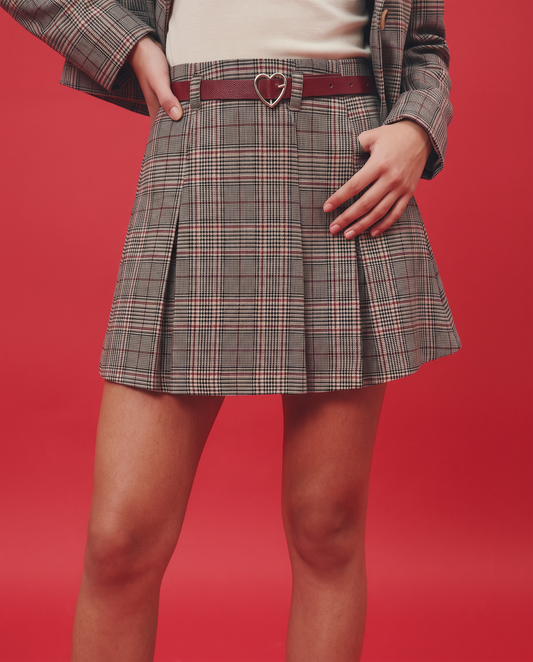 Pleated tartan skirt for girls - Pattern