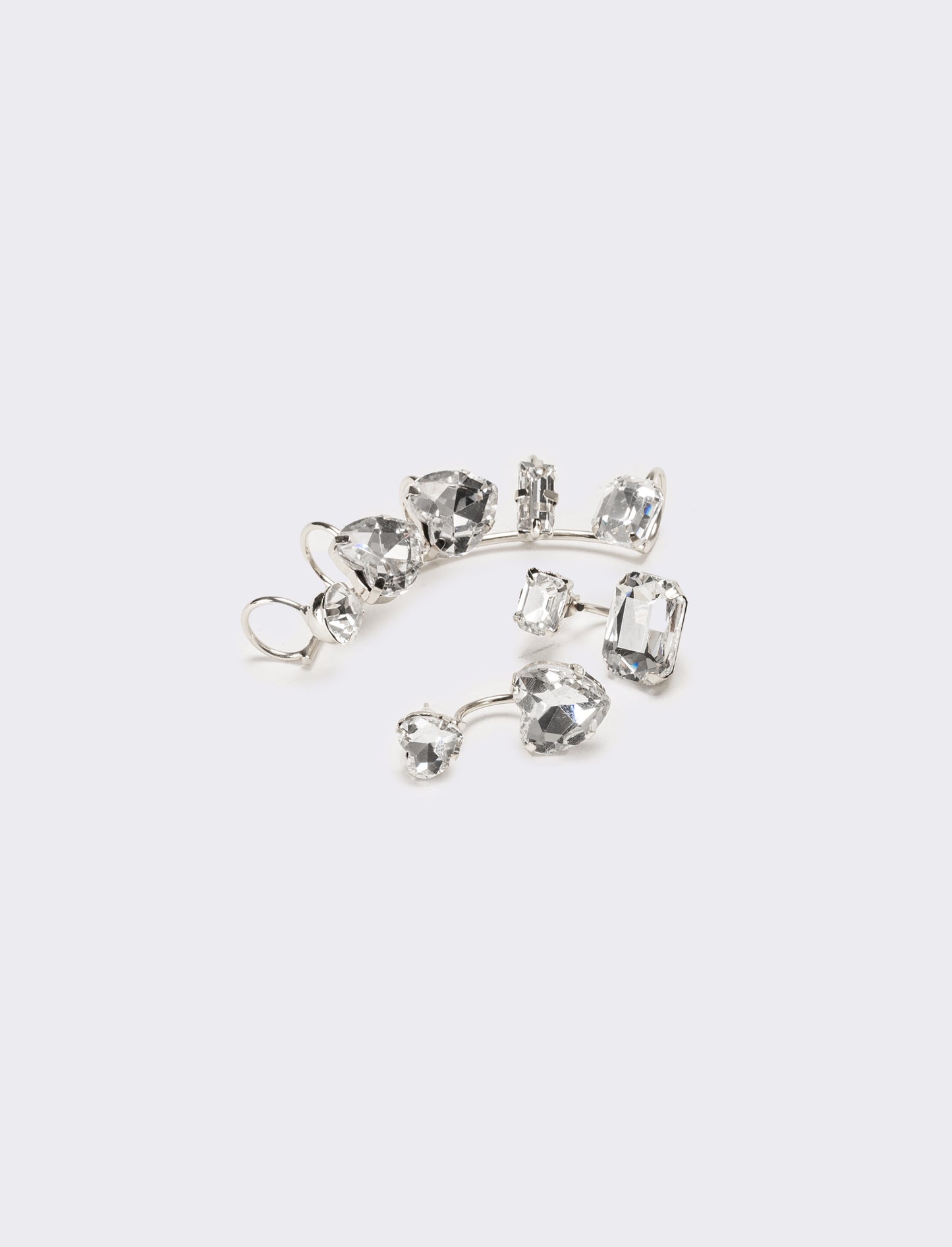 Orecchini donna ear cuff strass - Argento