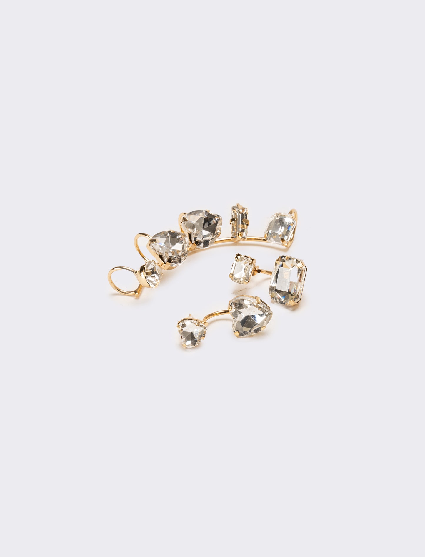 Orecchini donna ear cuff strass - Oro