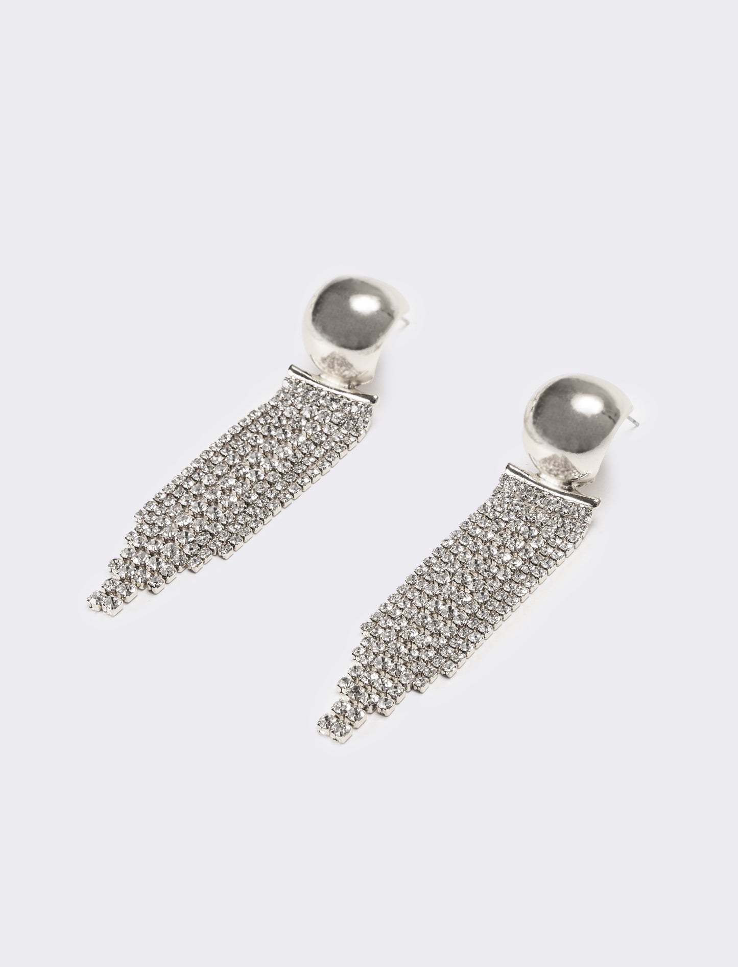 Orecchini donna cascata strass - Argento