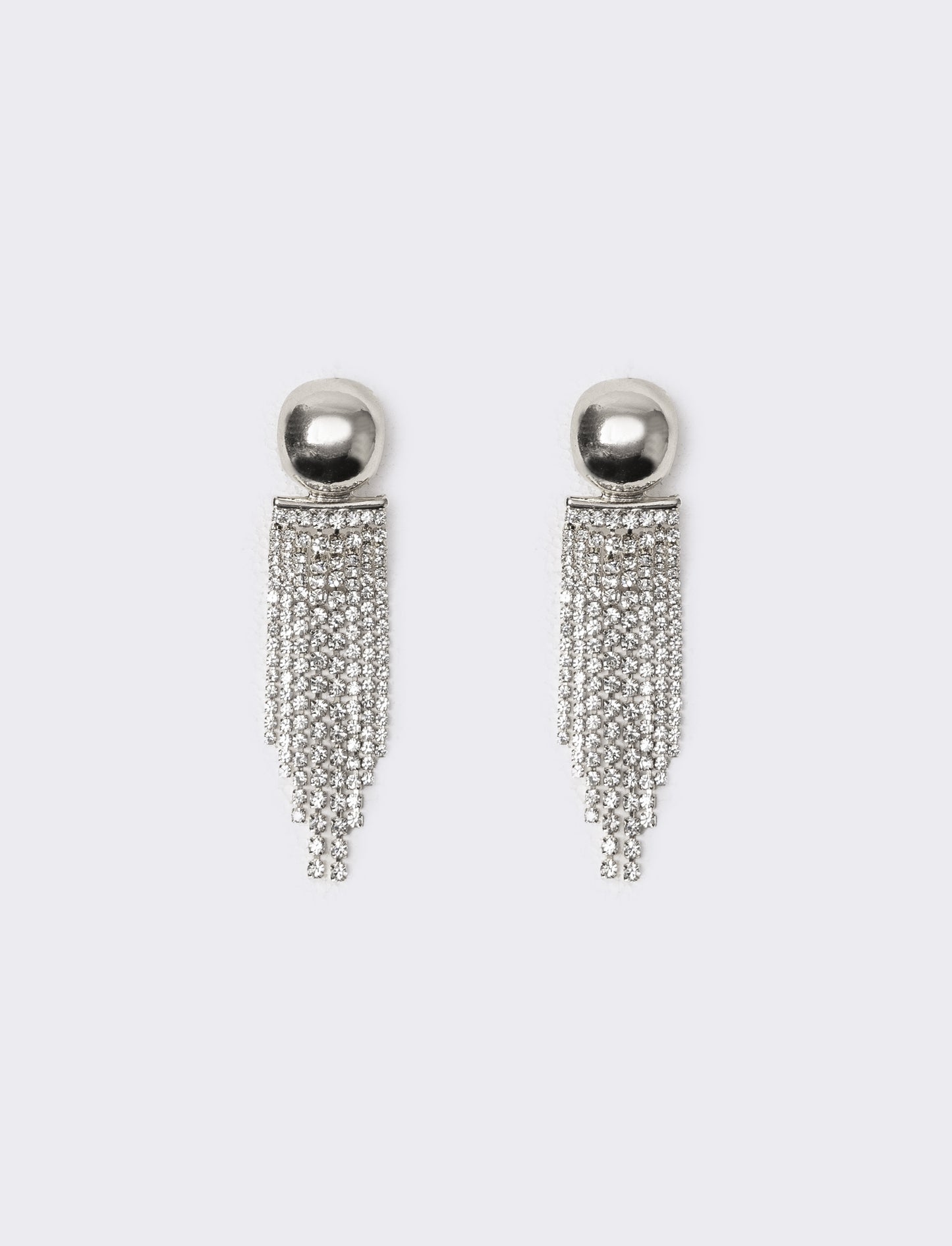 Orecchini donna cascata strass - Argento