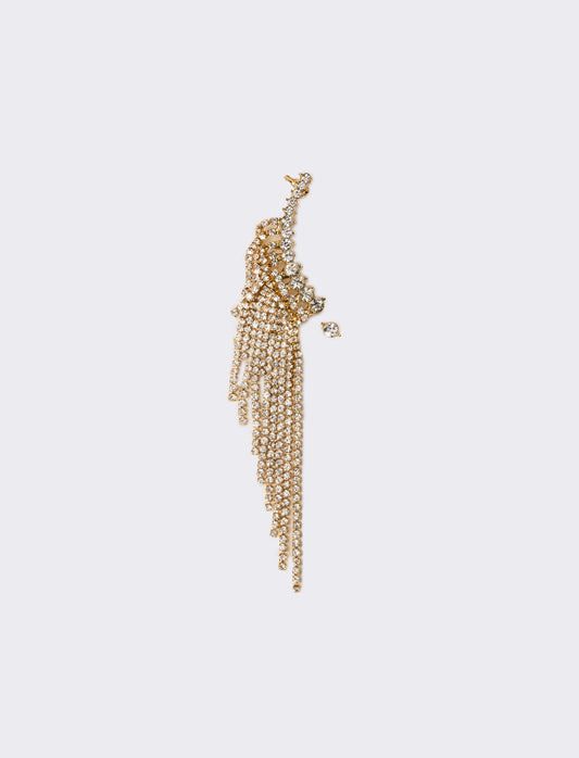 Orecchini donna ear cuff strass - Oro