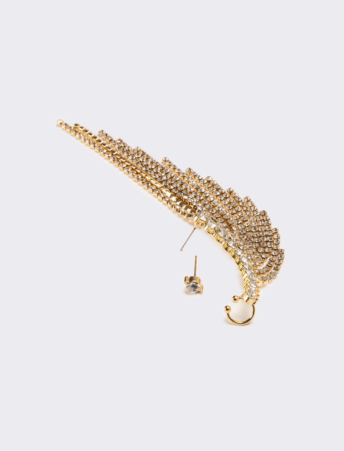 Orecchini donna ear cuff strass - Oro