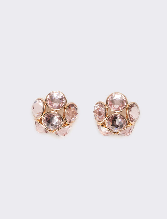 Orecchini donna pietre grandi - Rosa