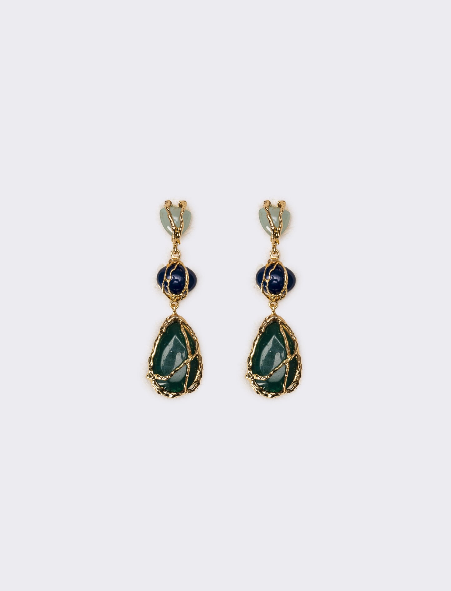 Orecchini donna con pietre - Verde