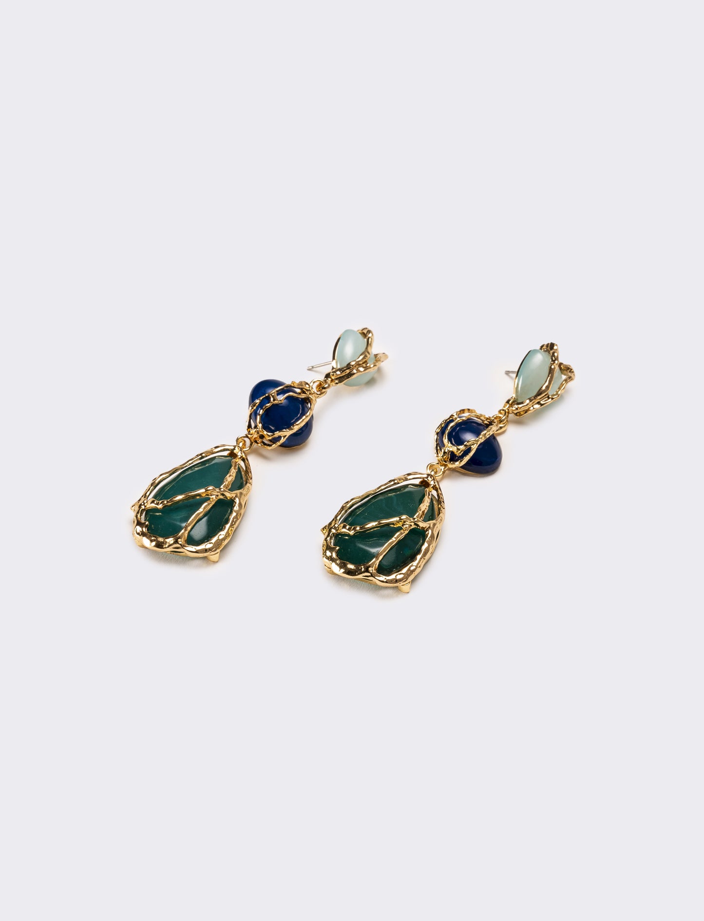 Orecchini donna con pietre - Verde