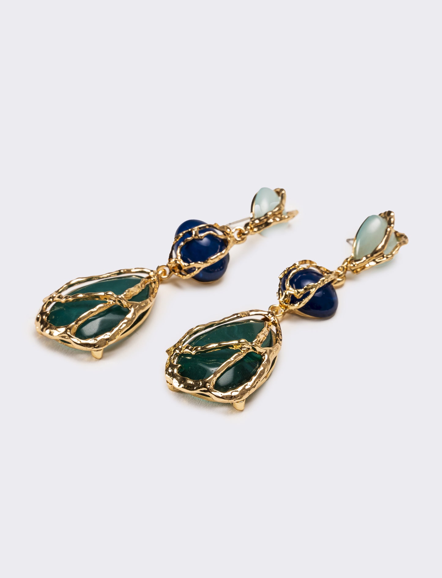 Orecchini donna con pietre - Verde