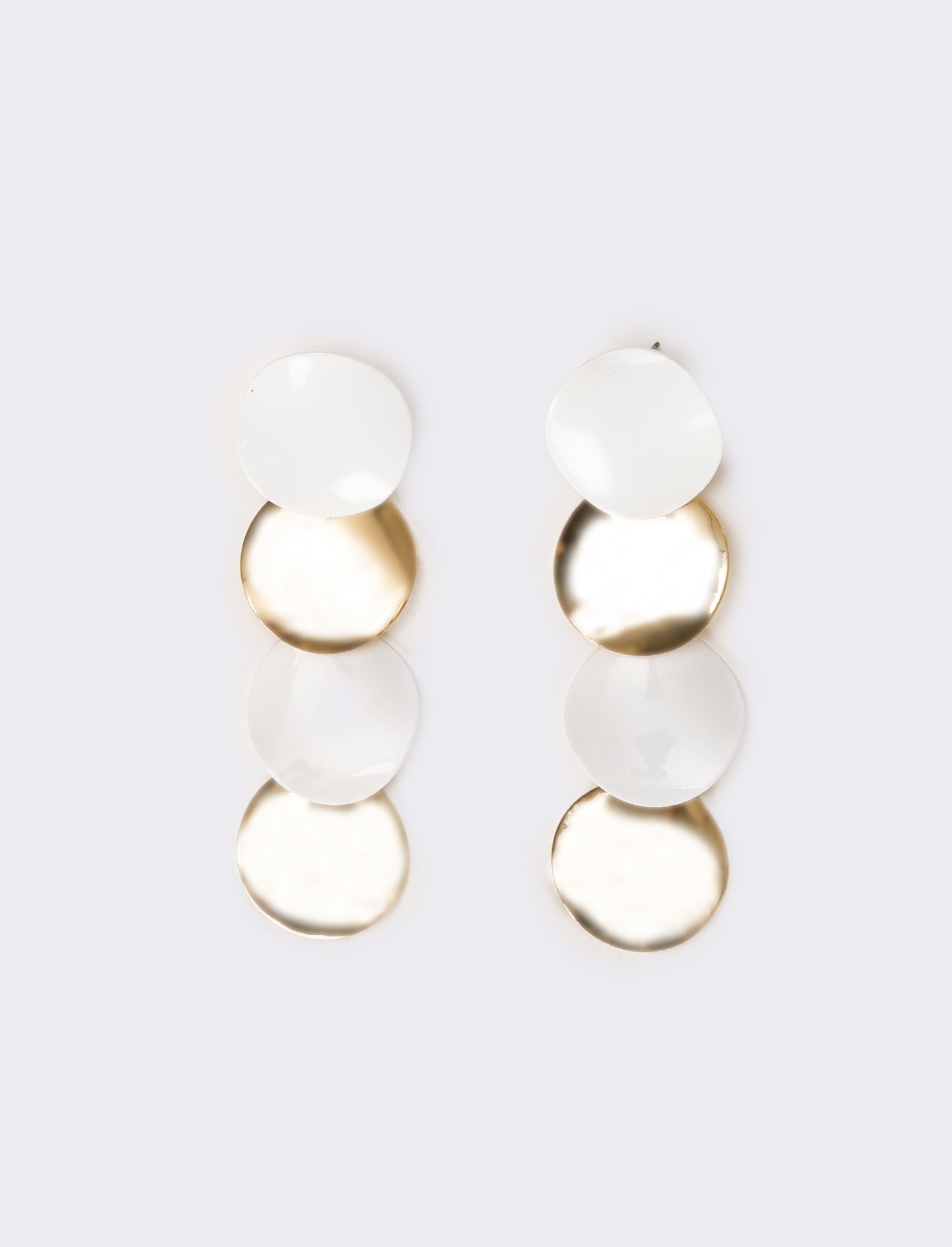 Orecchini donna dischi martellati - Oro