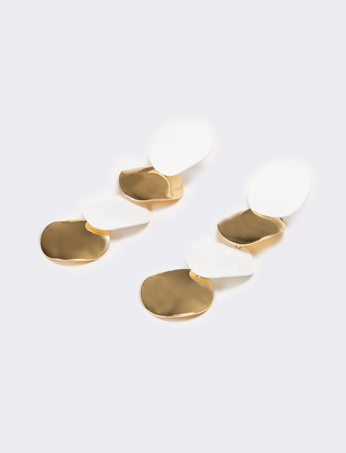 Orecchini donna dischi martellati - Oro