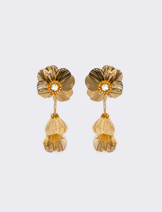 Orecchini donna fiore in filigrana - Oro
