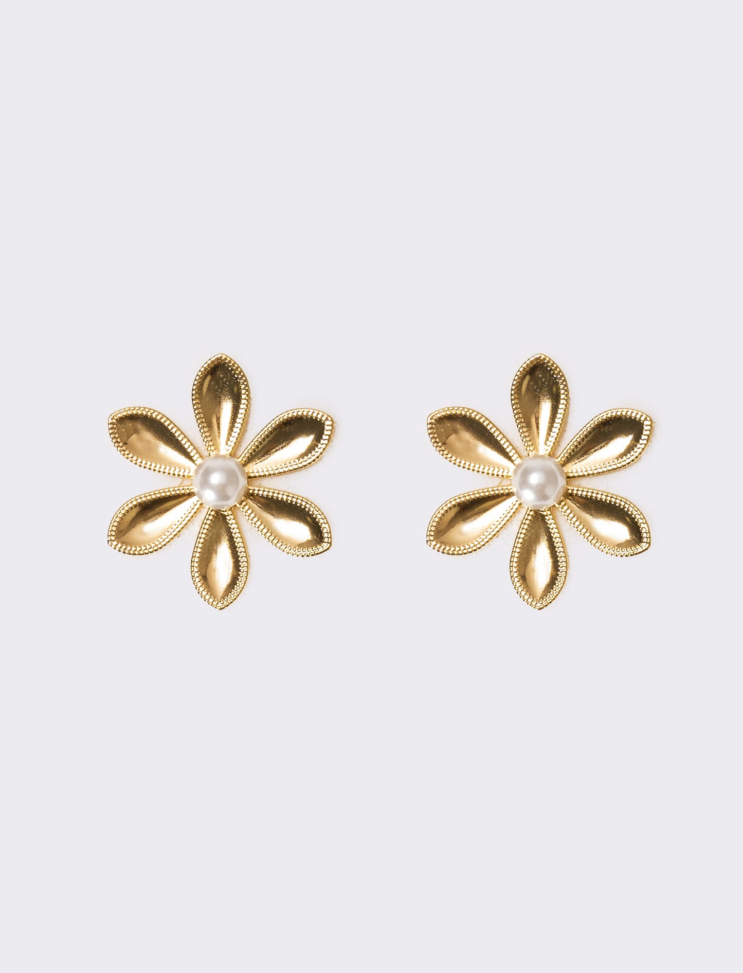 Orecchini donna margherita con perla - Oro