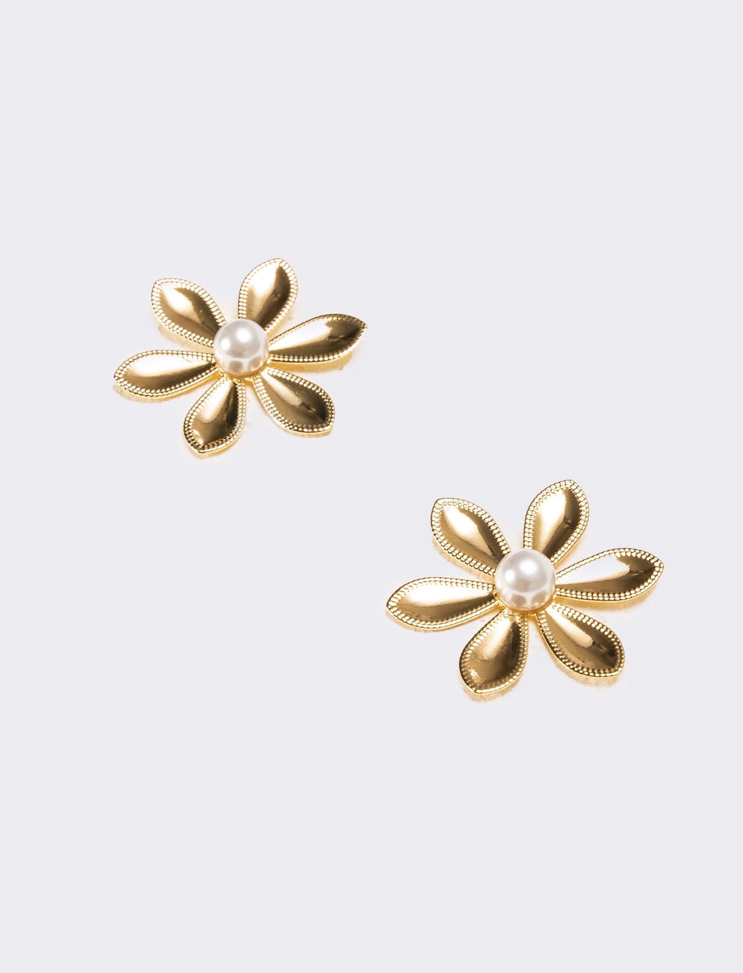 Orecchini donna margherita con perla - Oro