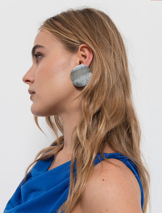Orecchini donna padella con clips - Argento