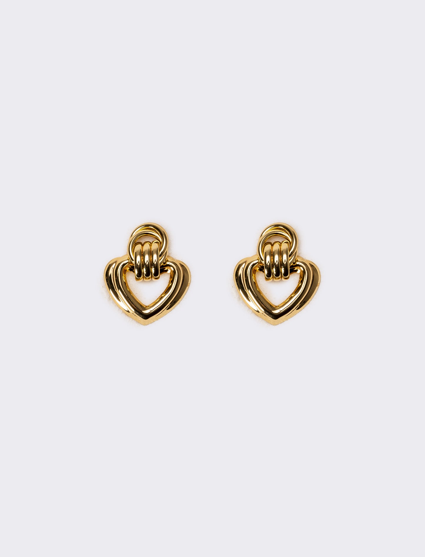 Orecchini donna con clip cuori - Oro