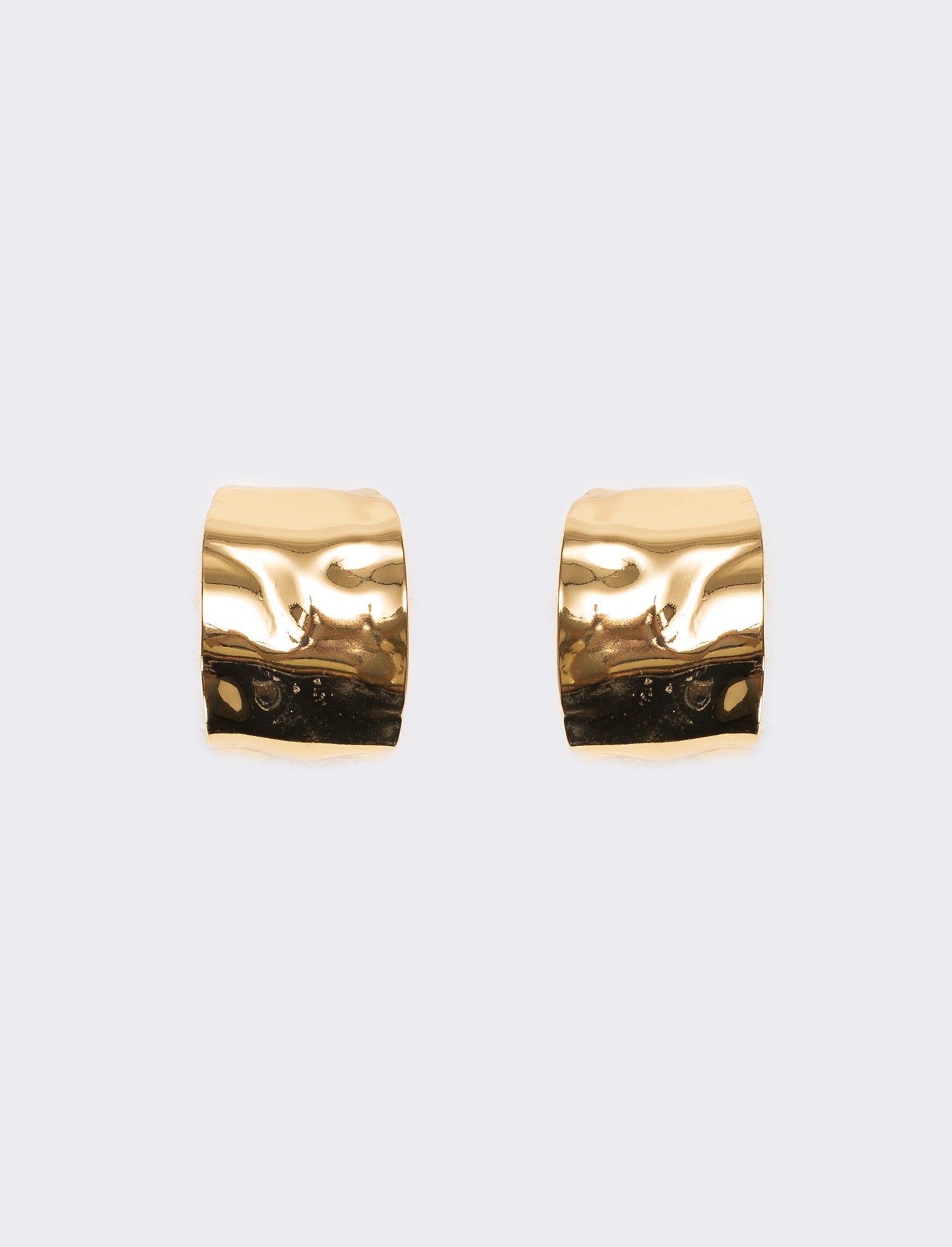 Orecchini donna mezzo cerchio martellato - Oro
