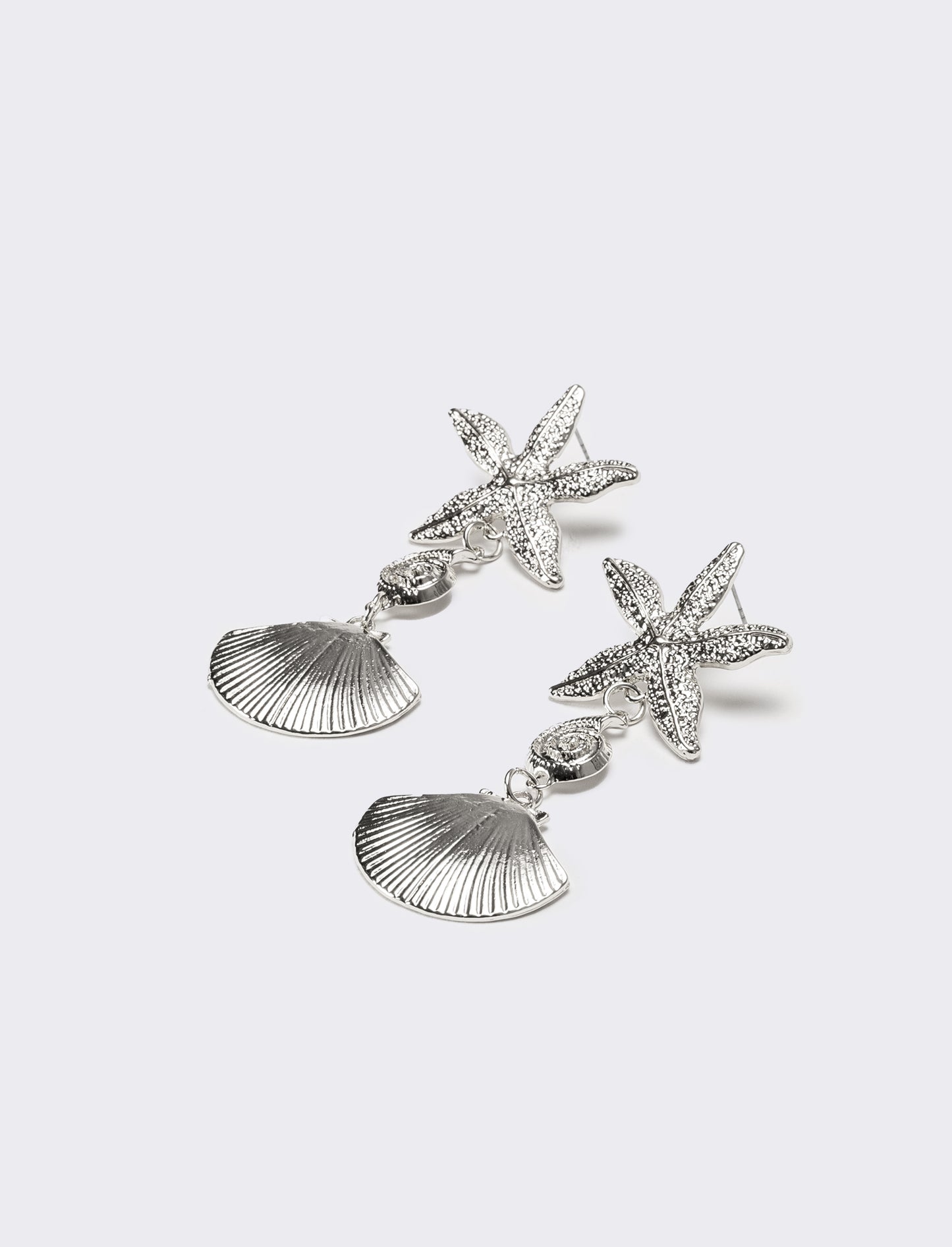 Orecchini donna conchiglia con stella - Argento