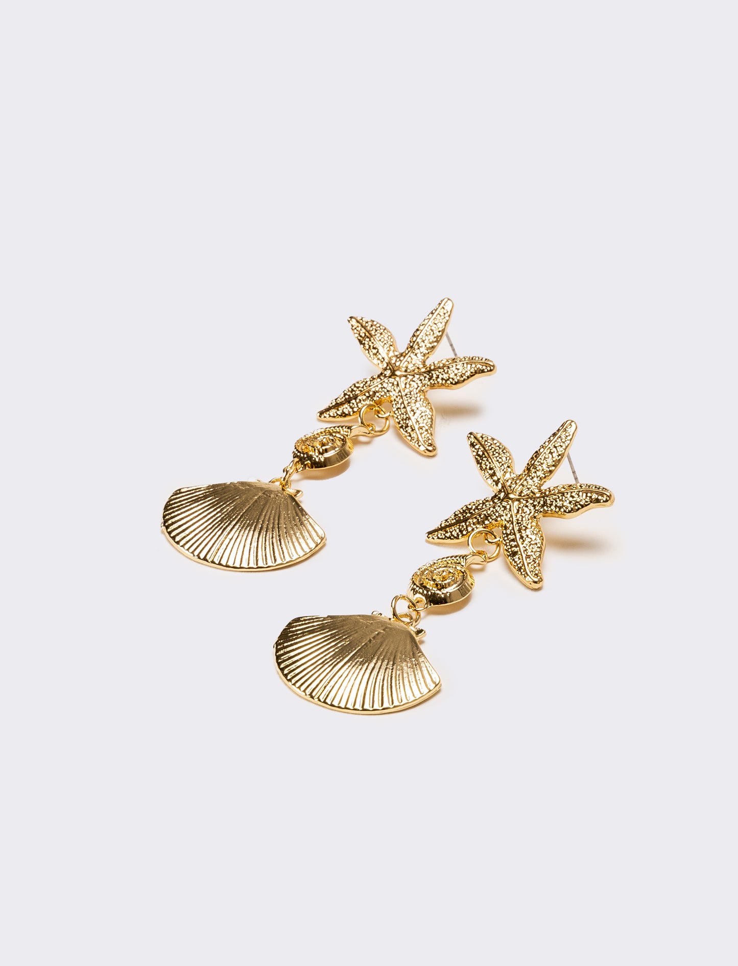 Orecchini donna conchiglia con stella - Oro