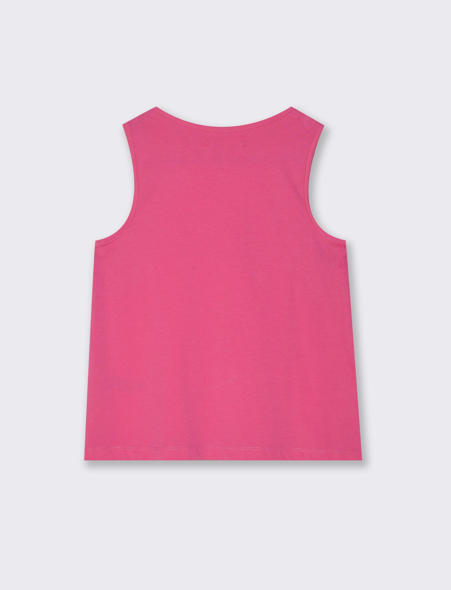 Canotta con rouches da bambina - Fuxia