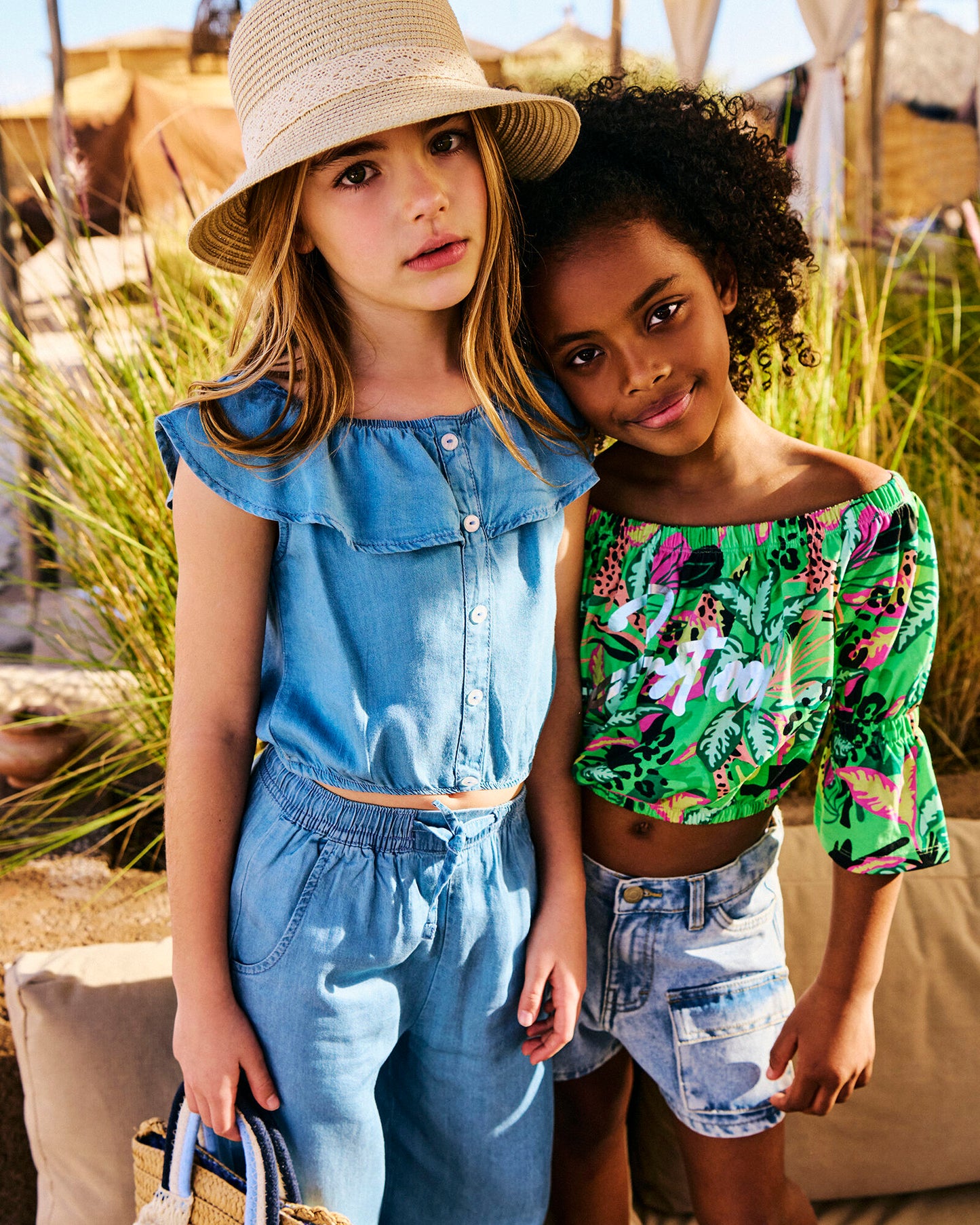 Top in chambry da bambina - Denim