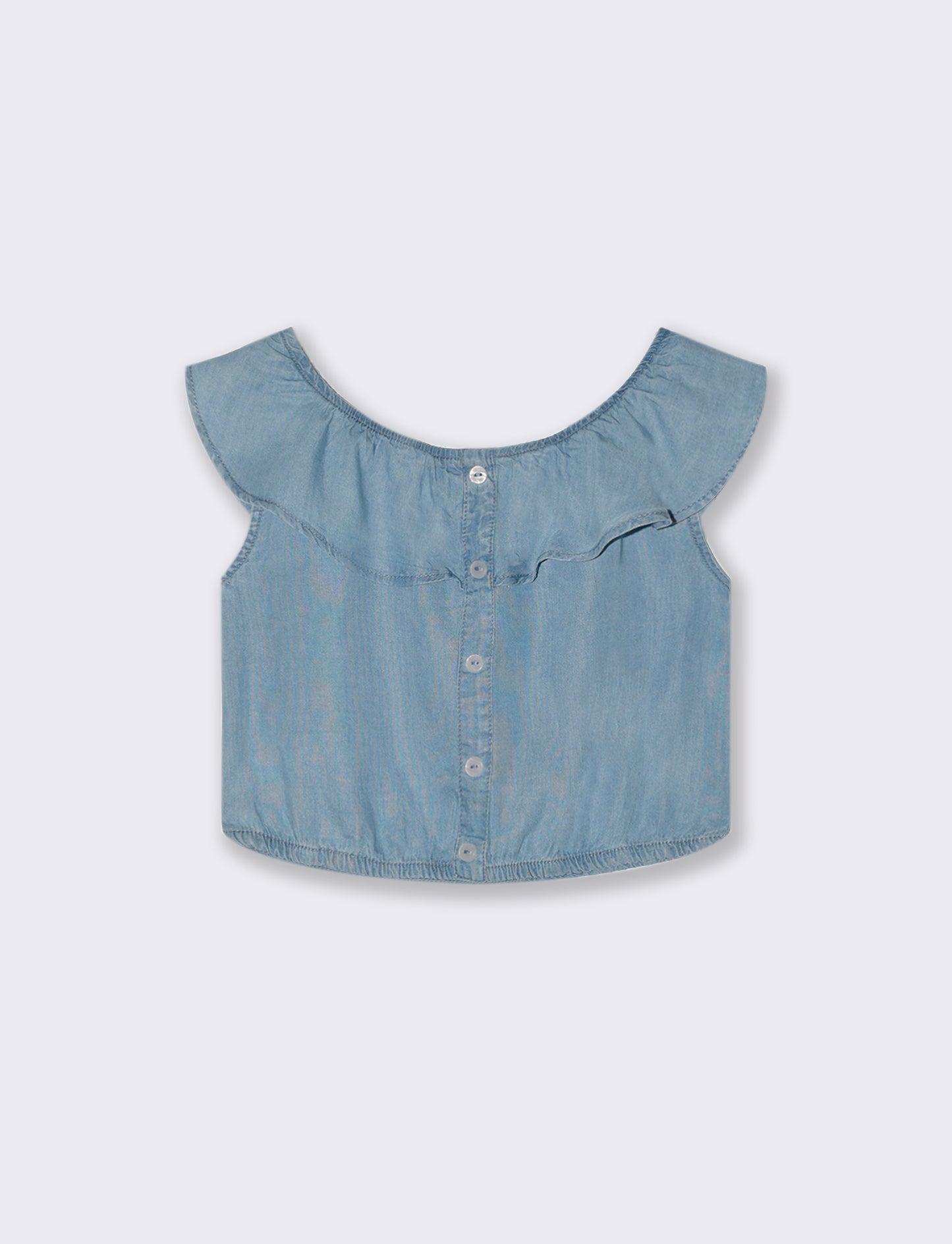 Top in chambry da bambina - Denim