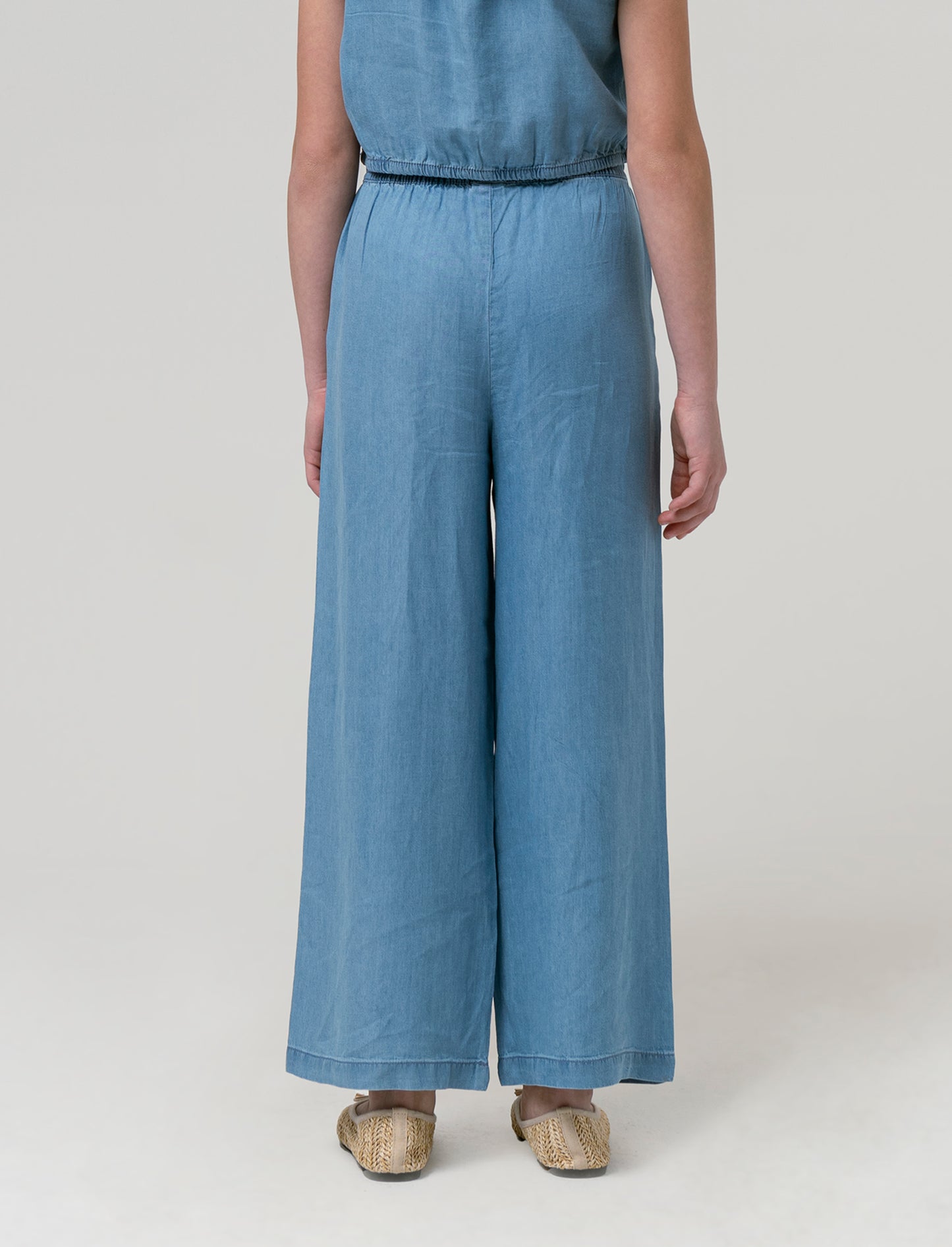 Pantaloni rigati da bambina - Denim