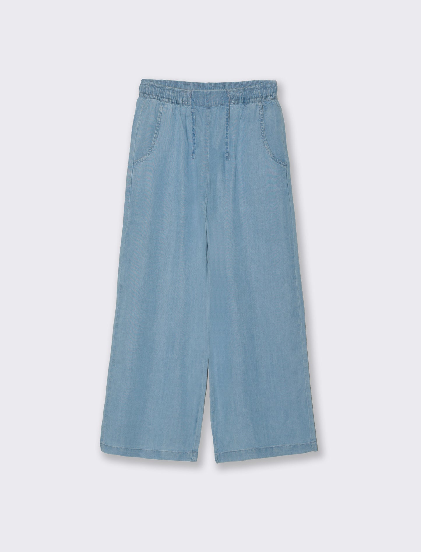 Pantaloni rigati da bambina - Denim