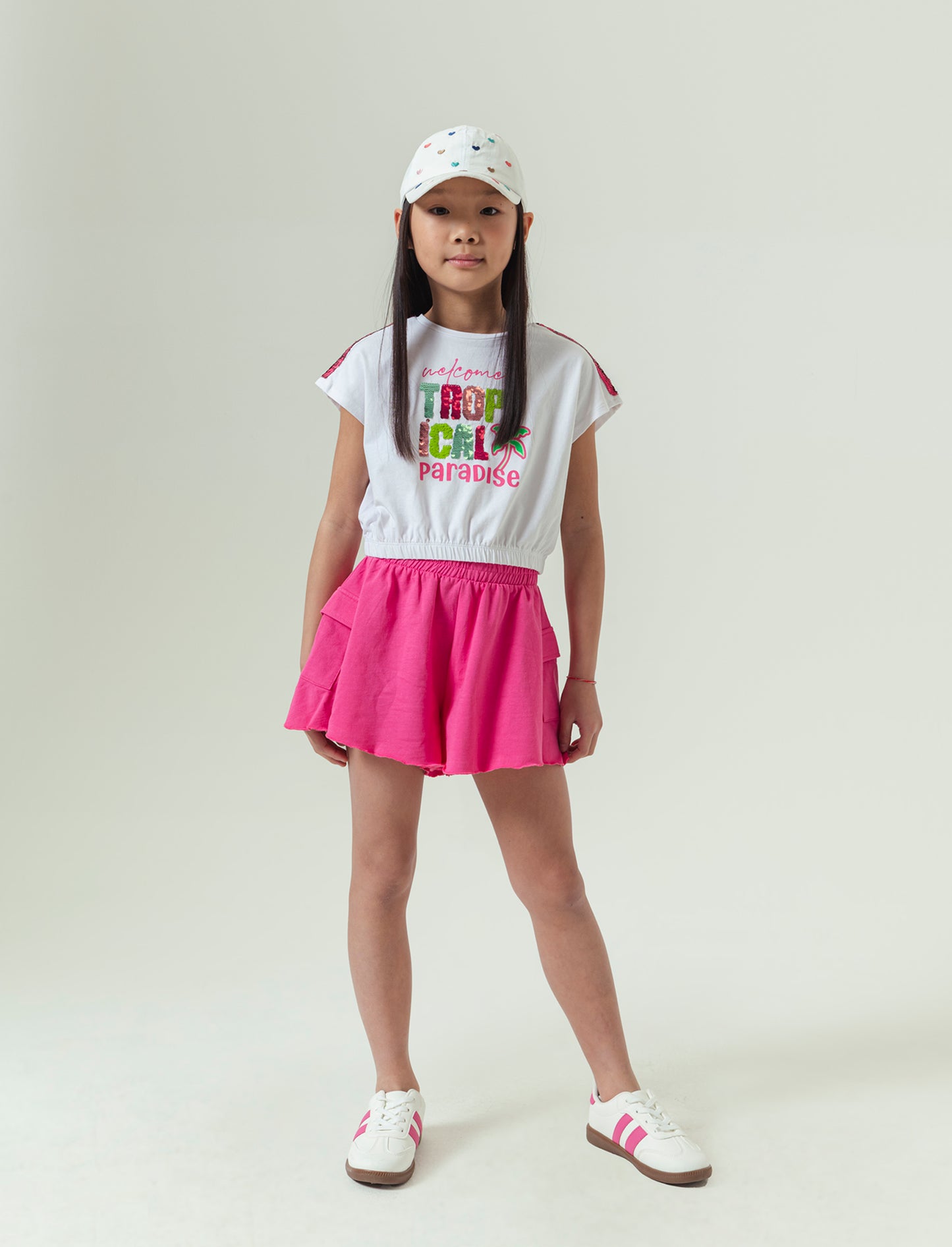 Completo due pezzi bambina - Bianco