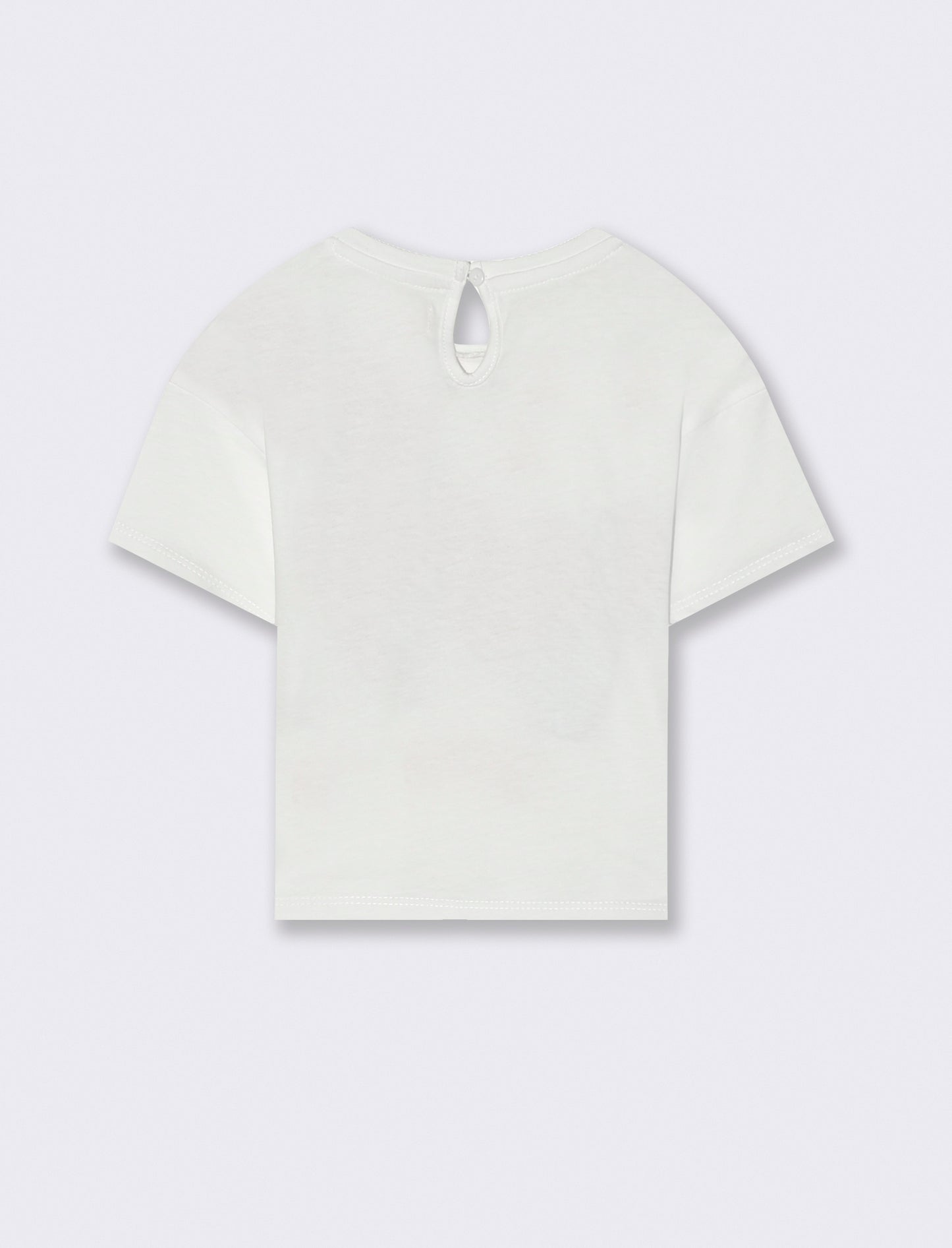Maglia mezza manica con stampa da neonata - Bianco
