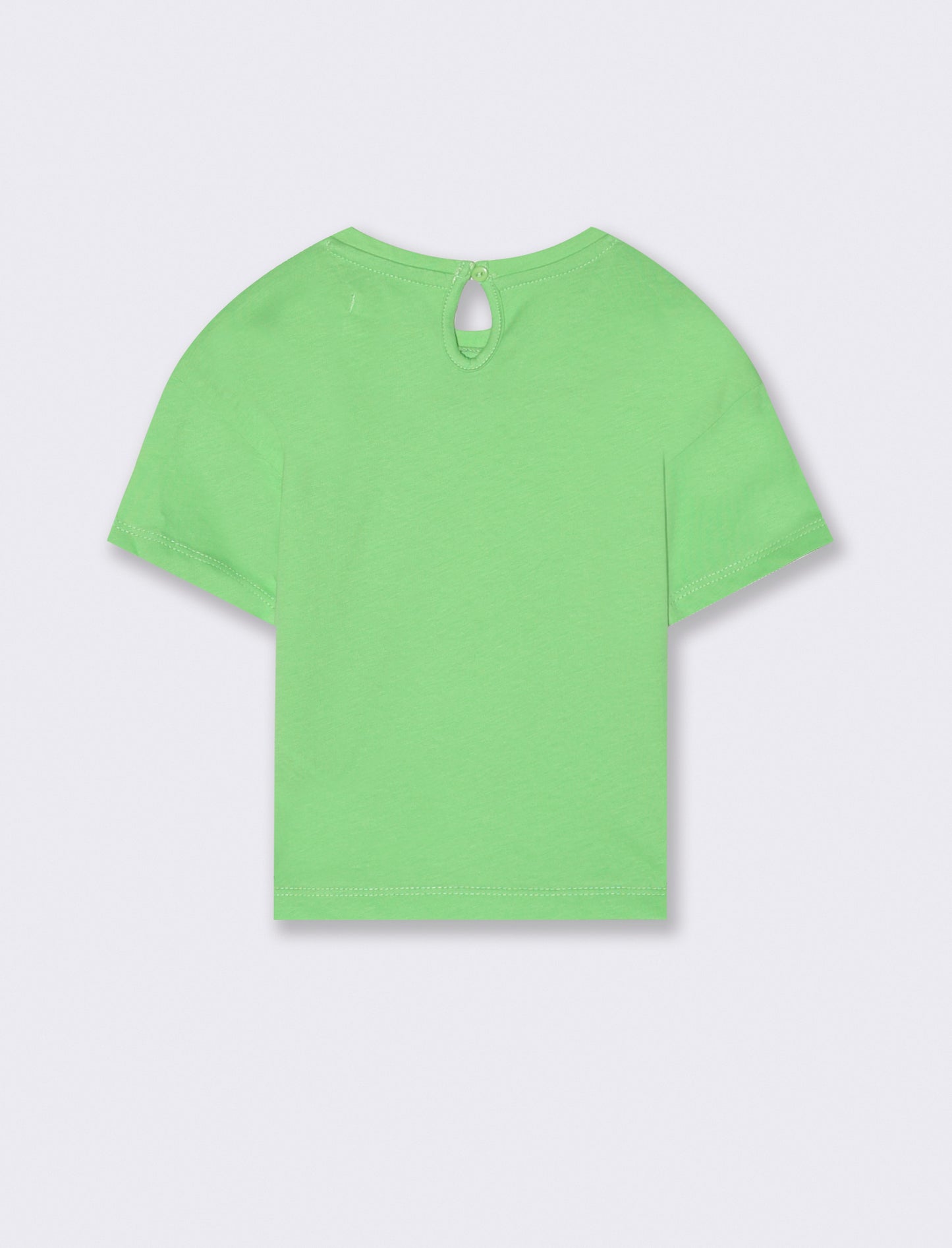 Maglia mezza manica con stampa da neonata - Verde mela