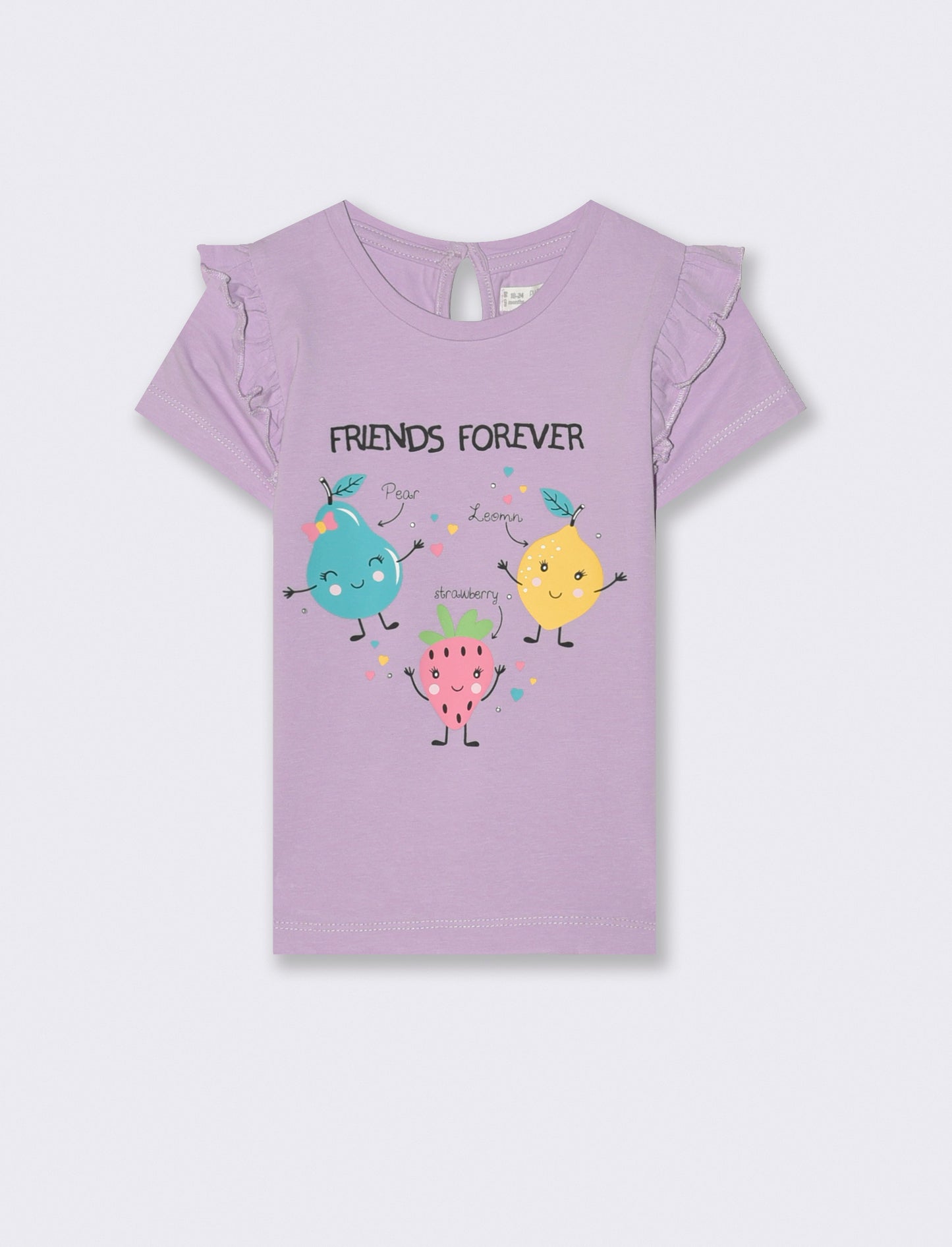 T-shirt con rouches alle spalle da neonata - Lilla