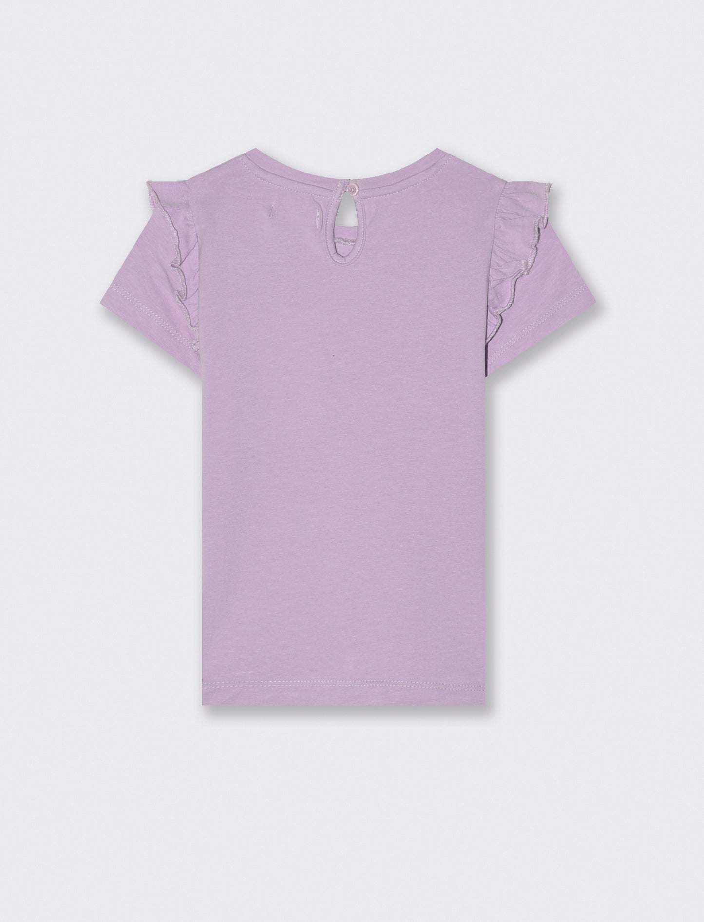 T-shirt con rouches alle spalle da neonata - Lilla