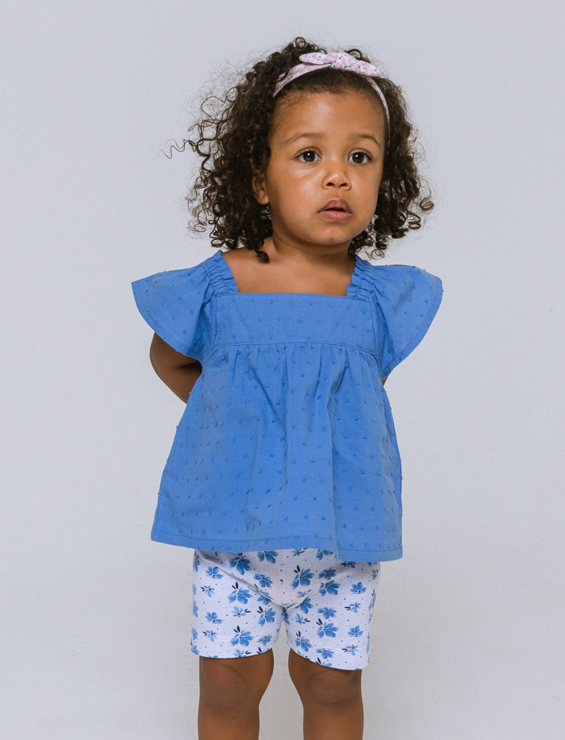 Completo canotta e shorts da neonata - Azzurro