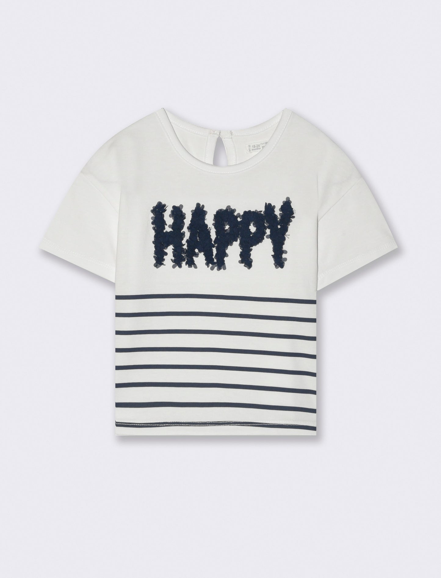 T-shirt con stampa e applicazioni da neonata - Bianco