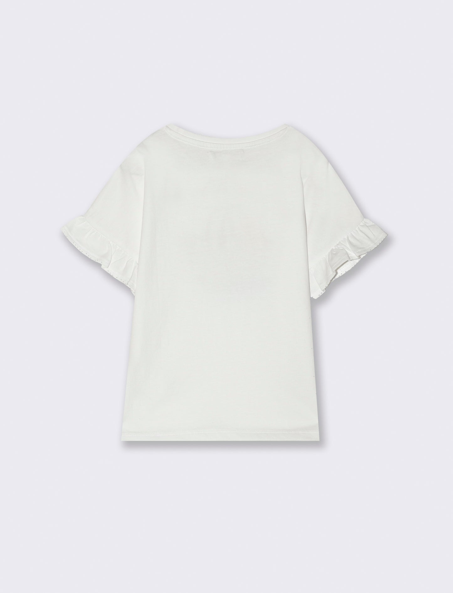 T-shirt in cotone vestibilità loose da bambina - Bianco