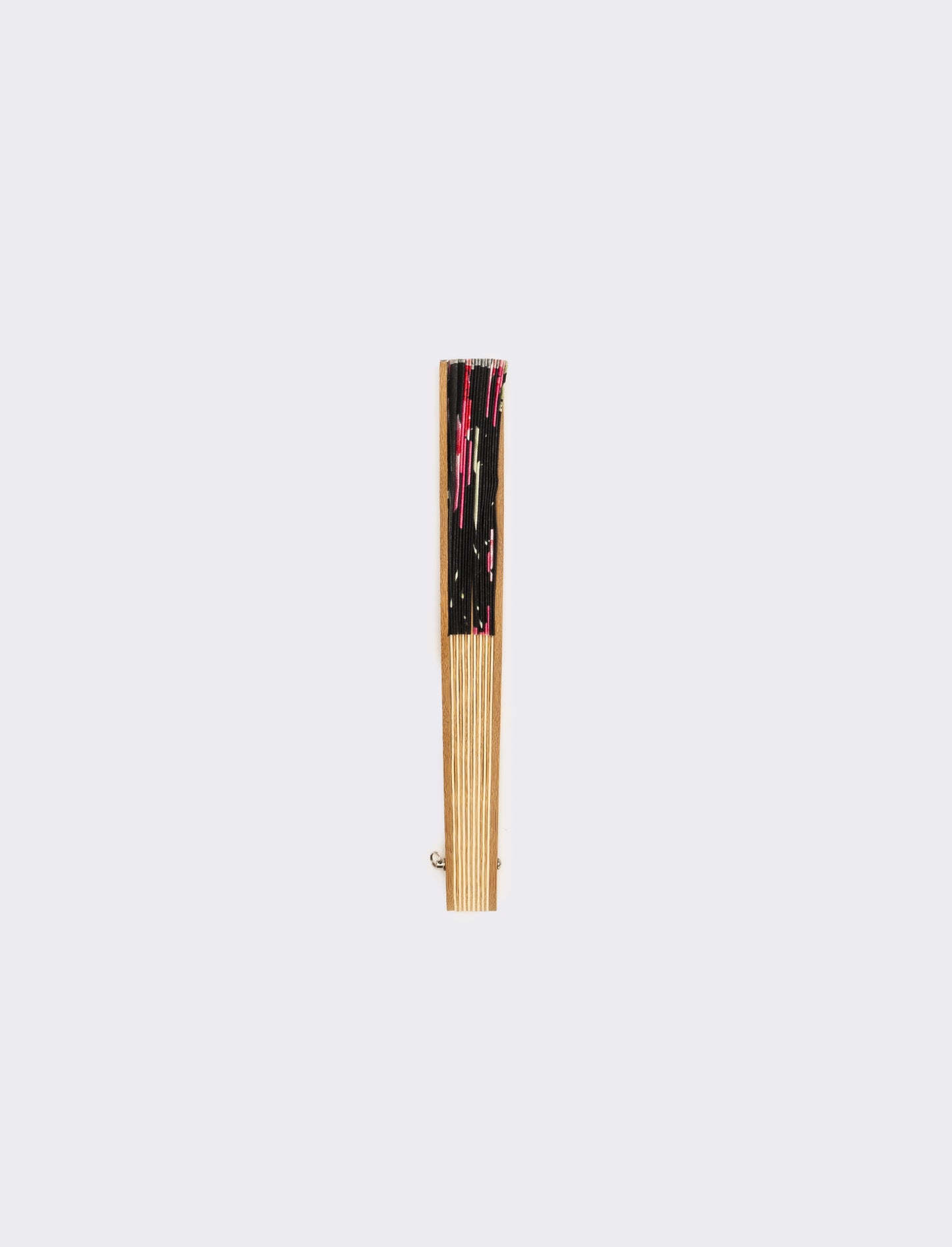Ventaglio donna in legno e poliestere da pochette - Nero