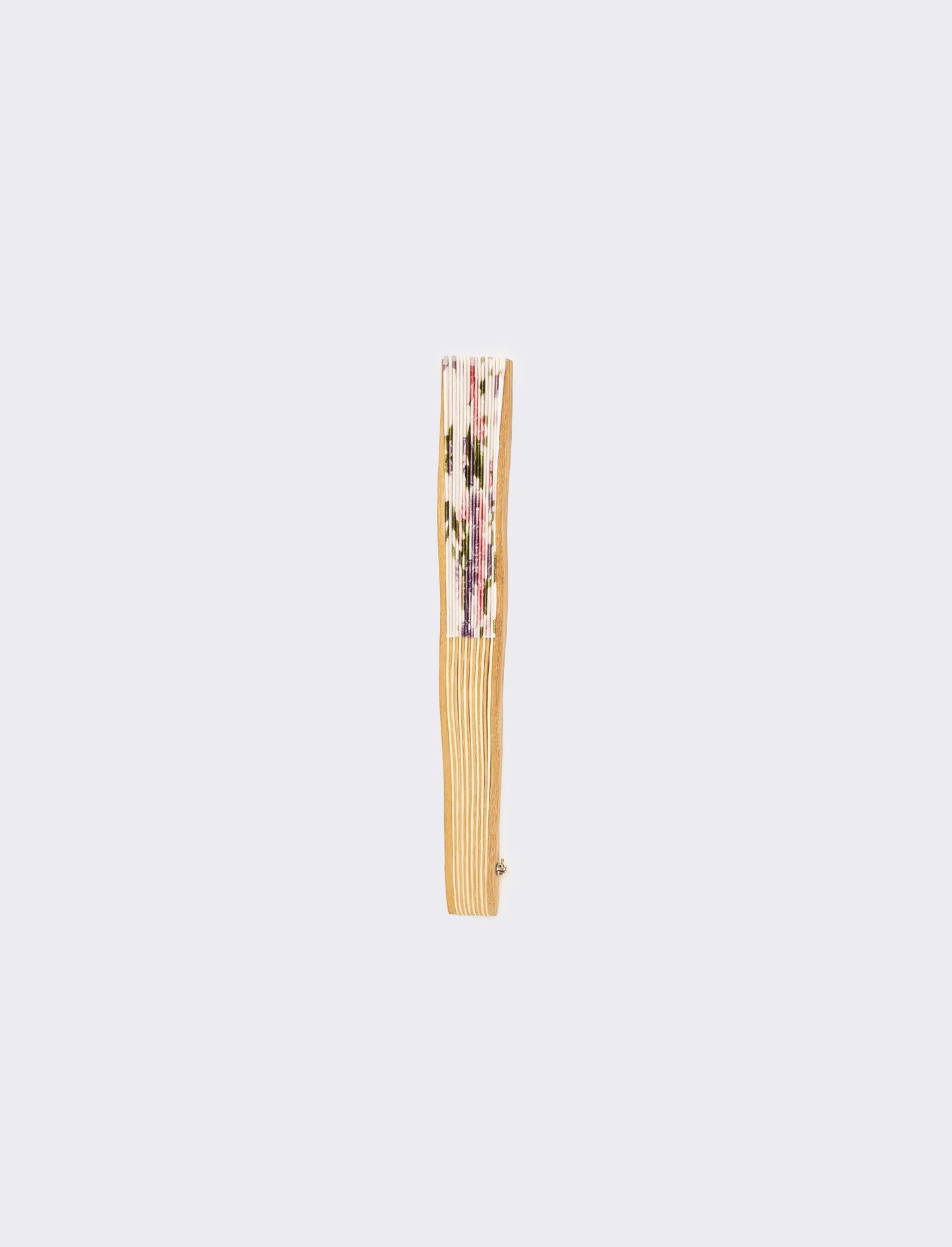 Ventaglio donna in legno e poliestere da pochette - Bianco