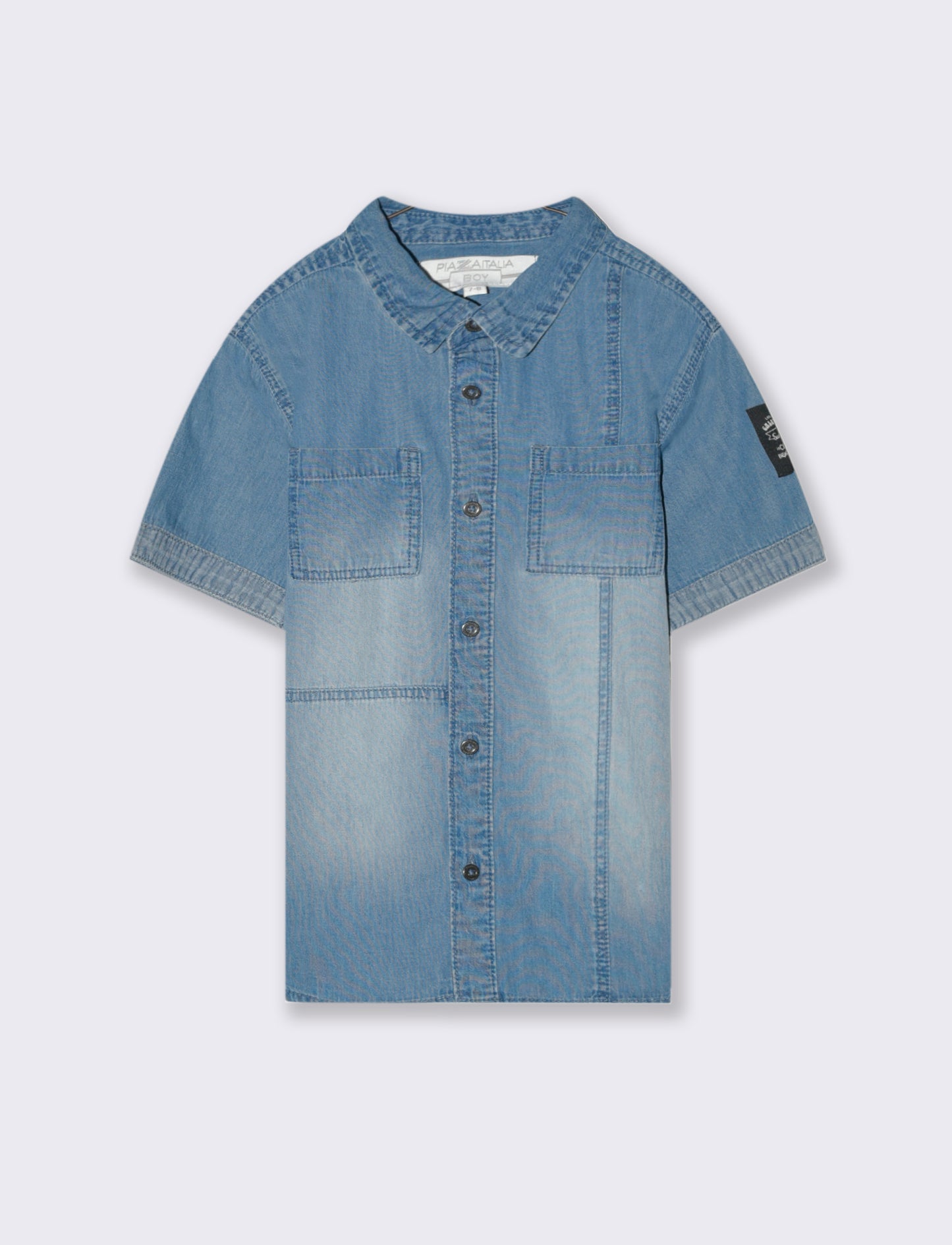 Camicia in denim mezza manica da bambino - Denim