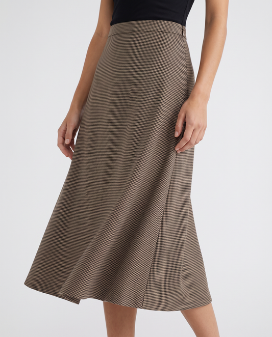 Gonna longuette svasata con zip laterale - var 1