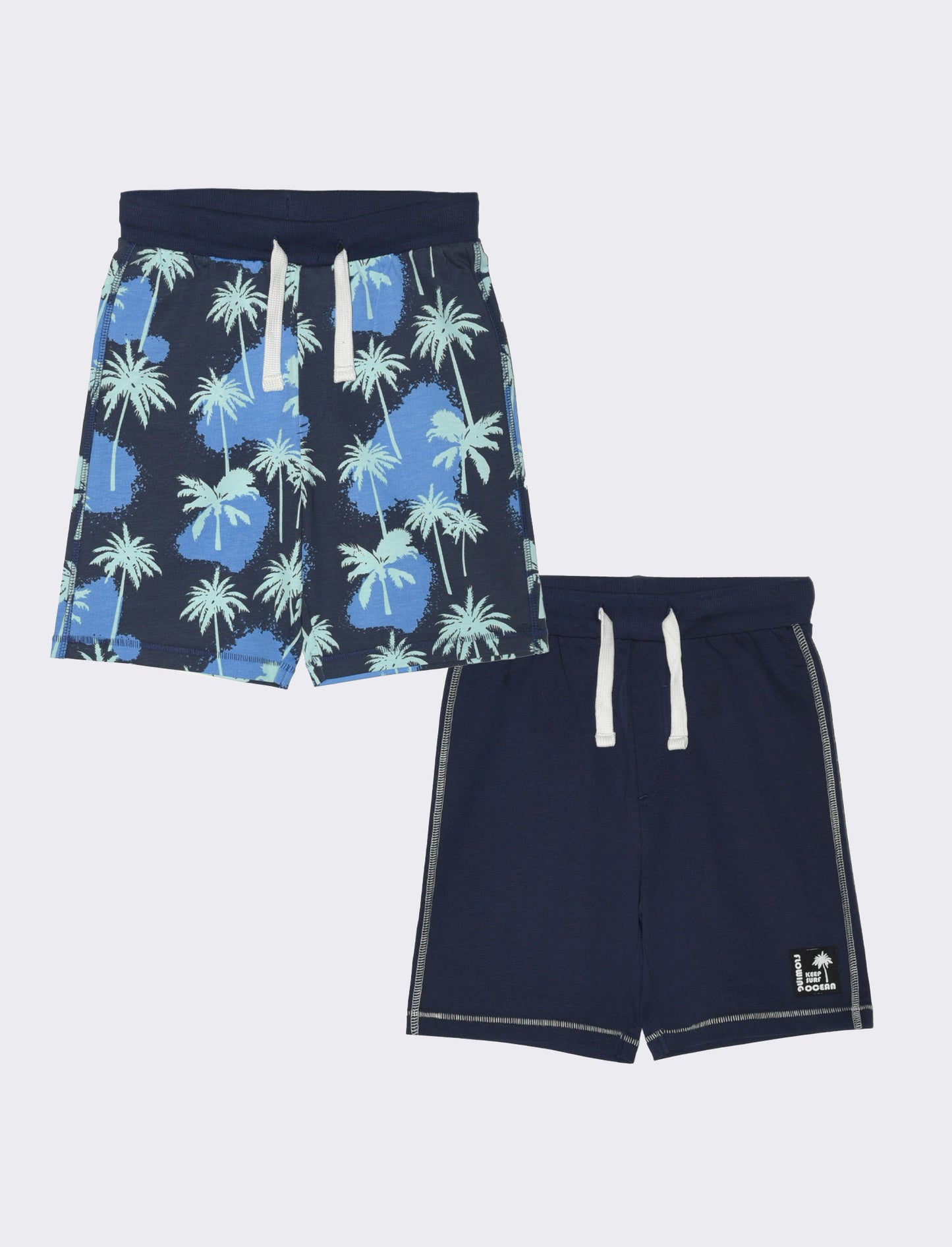 Bermuda 2 pack in felpa da bambino - Blu