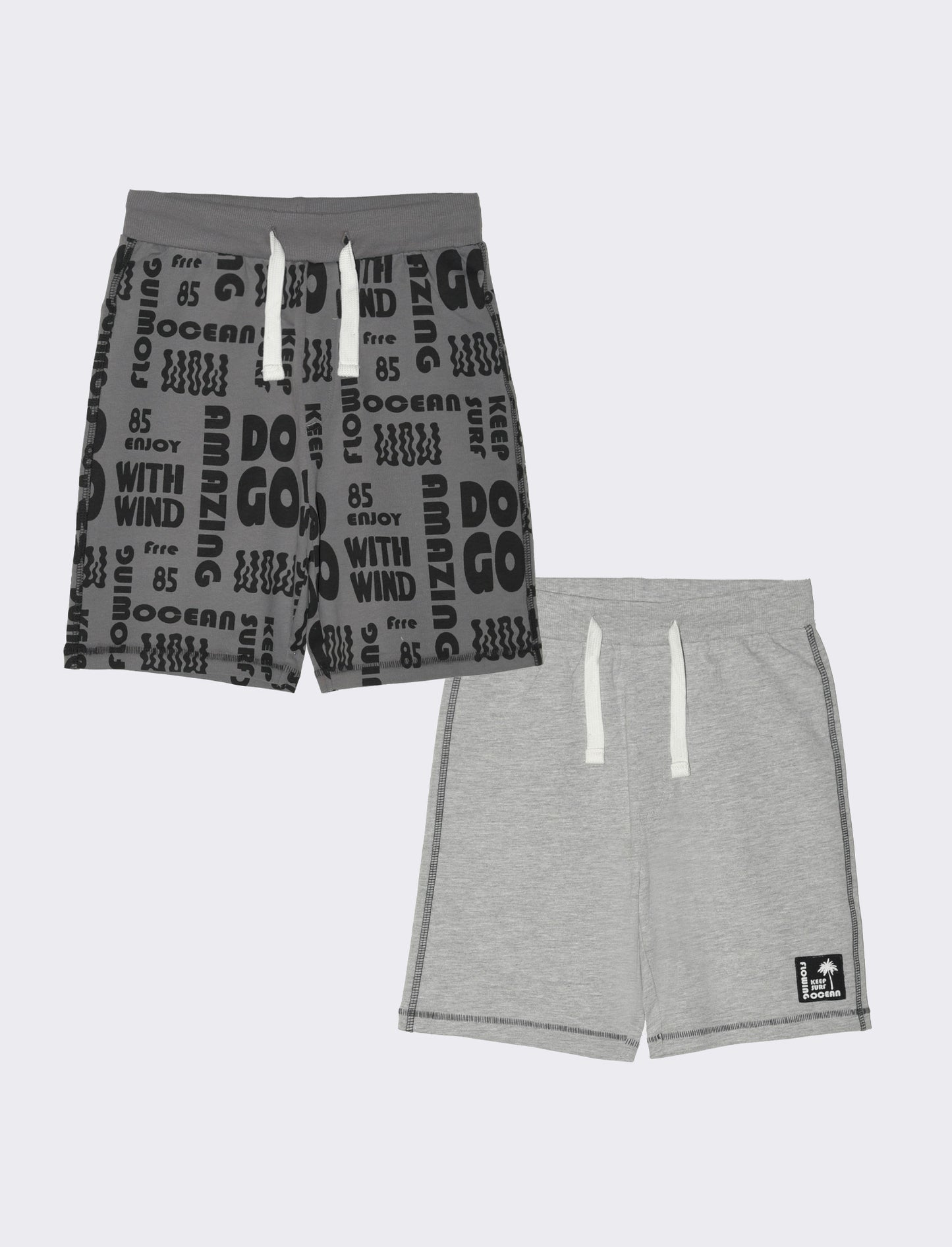 Bermuda 2 pack in felpa da bambino - Grigio
