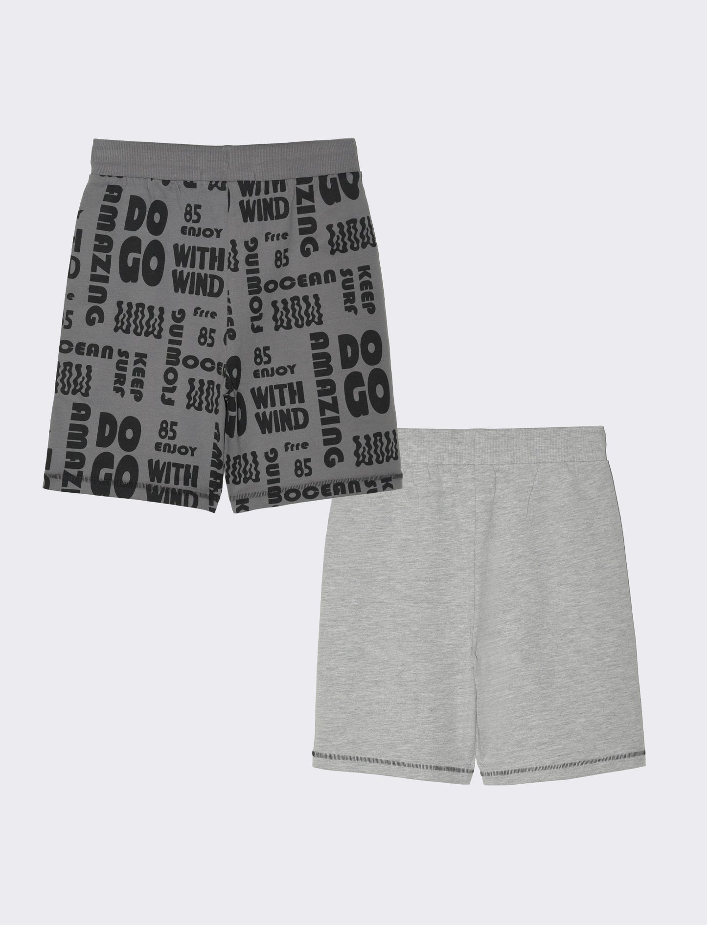 Bermuda 2 pack in felpa da bambino - Grigio