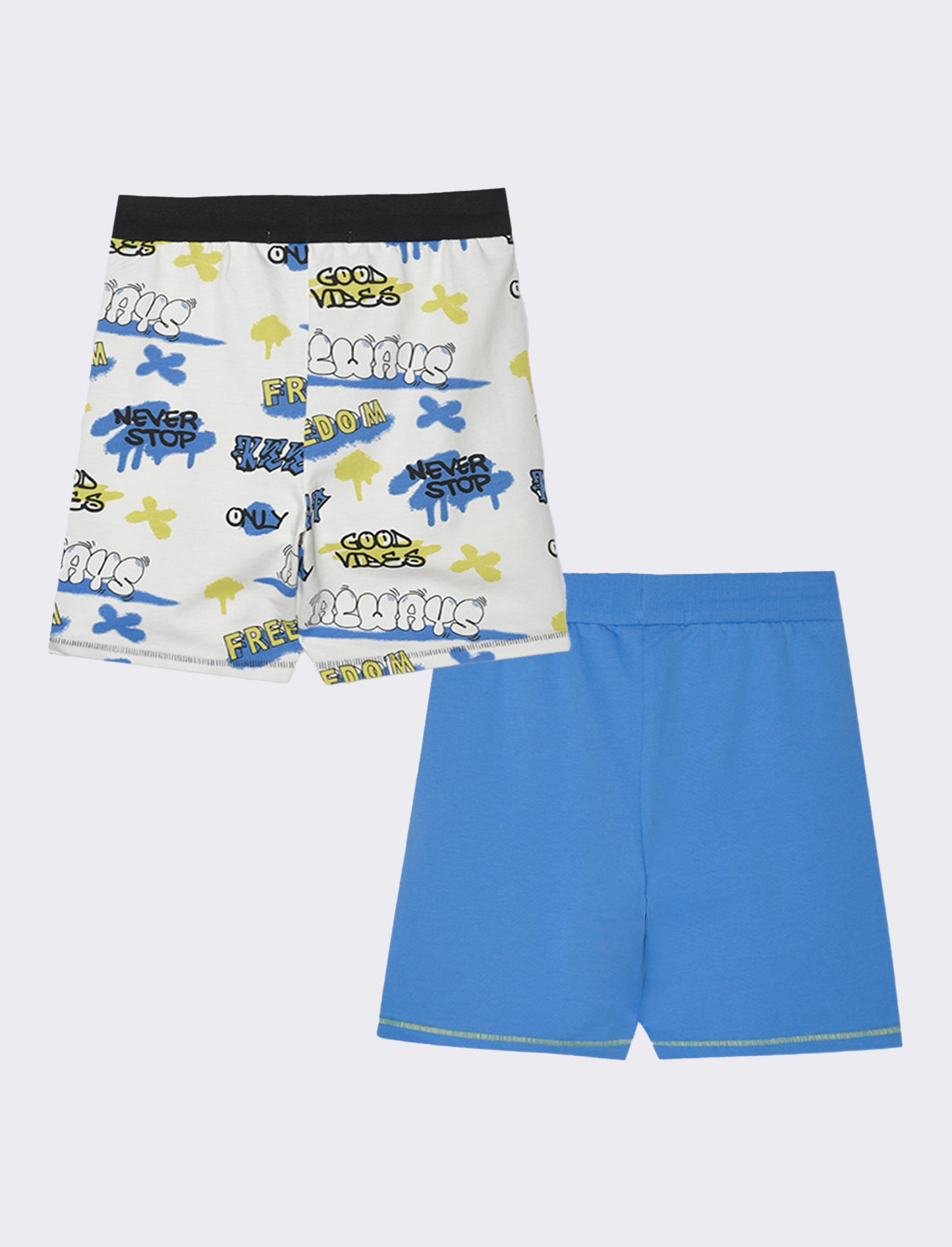 Bermuda 2 pack in felpa da bambino - Bianco