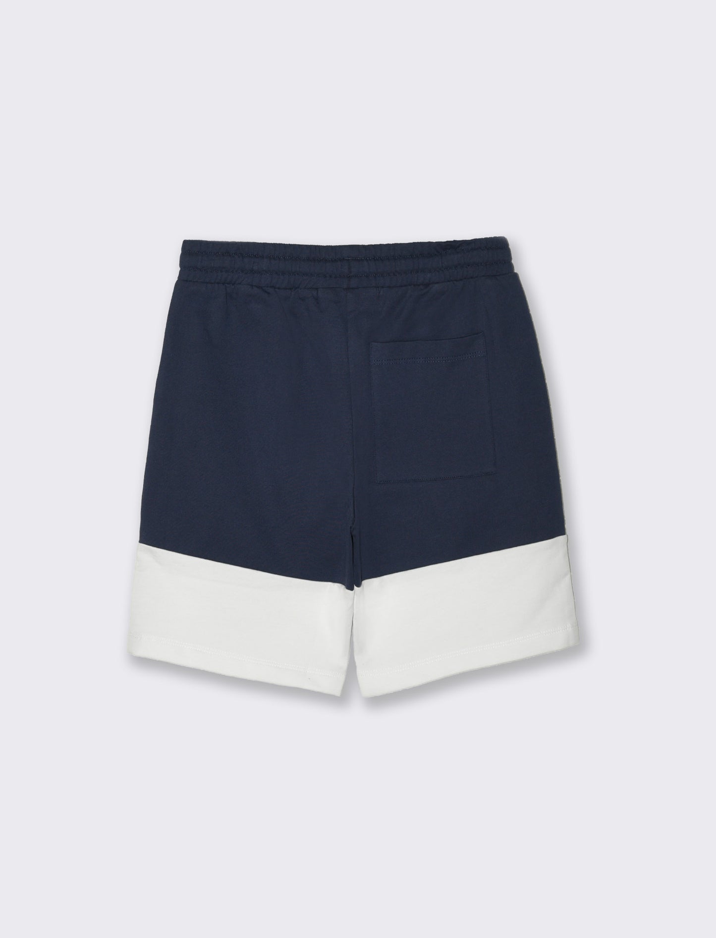 Bermuda in felpa con contrasti in tessuto da bambino - Blu