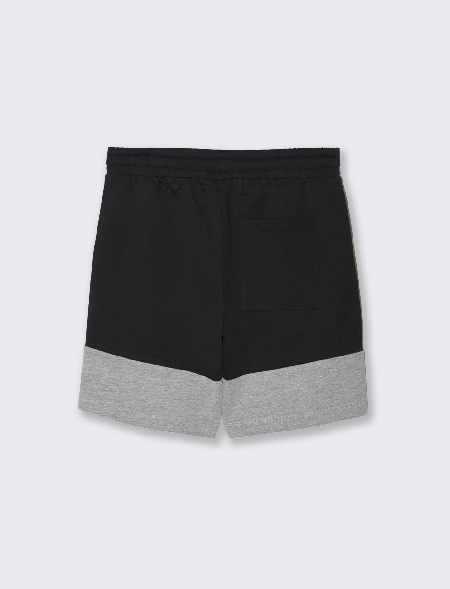Bermuda in felpa con contrasti in tessuto da bambino - Nero