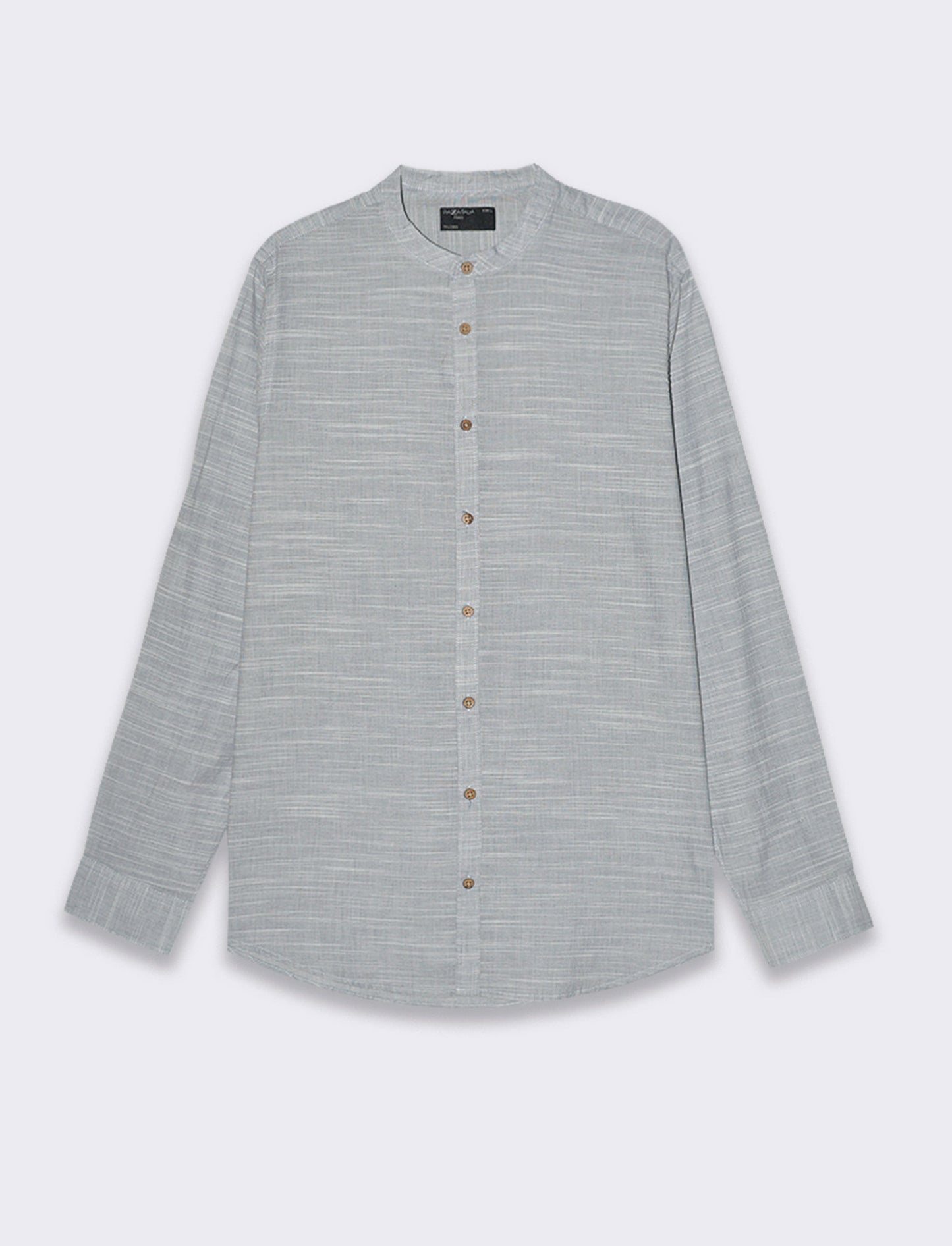 Camicia in cotone fil a fil da uomo - Celeste melange