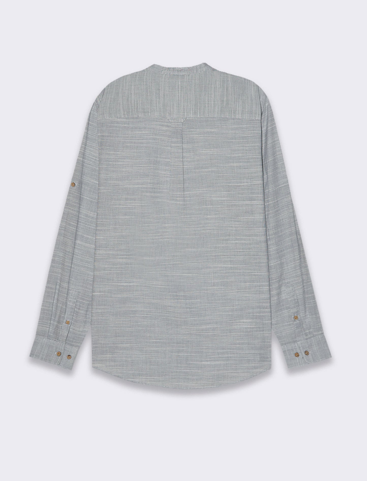 Camicia in cotone fil a fil da uomo - Celeste melange