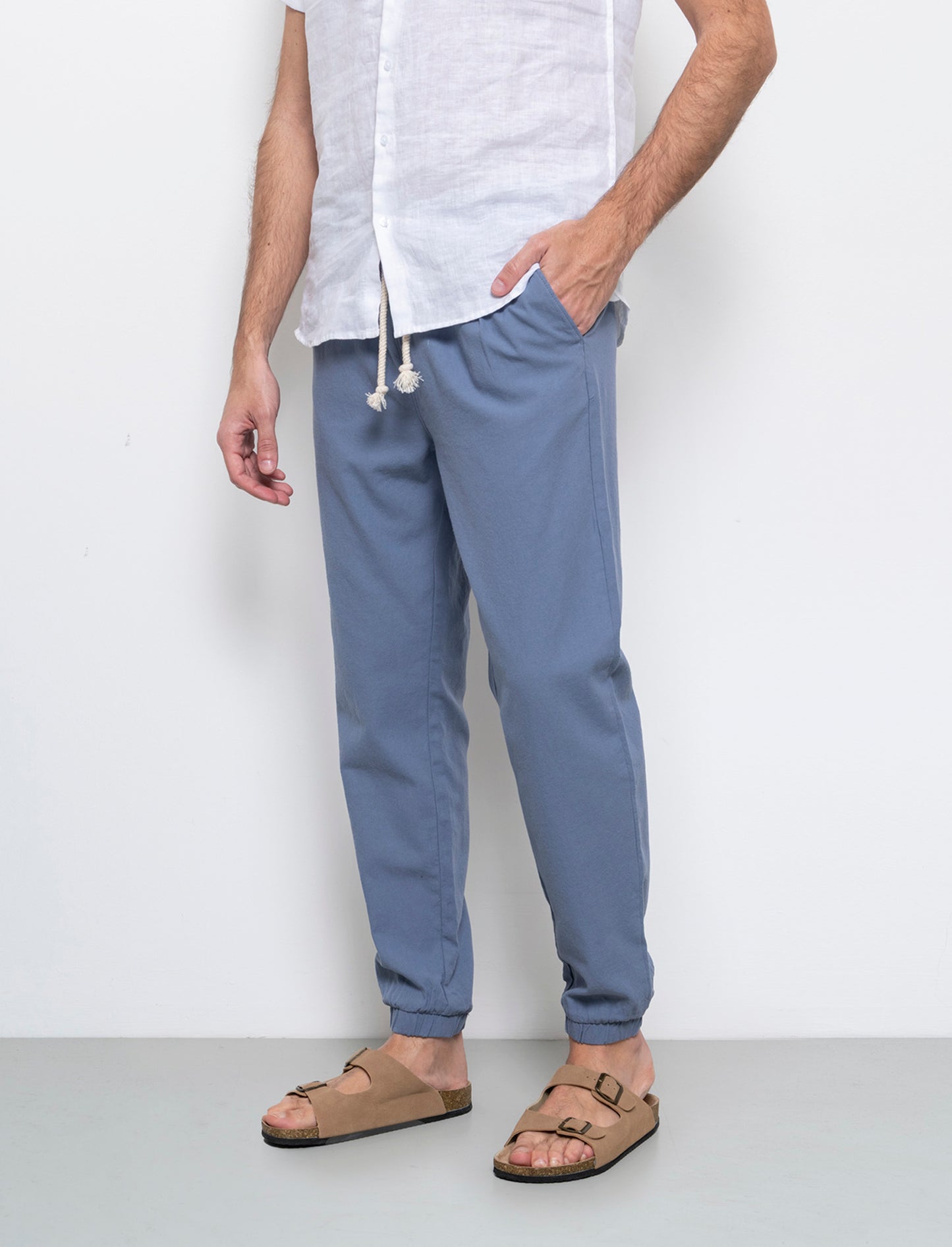 Pantaloni jogger tessuto strutturato da uomo - CARTA DA ZUCCHERO